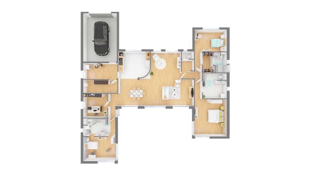 maison castagnede bon plan sans meuble - Plan dessiné par gat31
